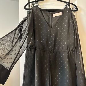 KEEPSAKE the Label Black Textured Romper